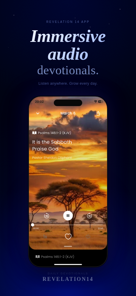 Immersive audio devotional player